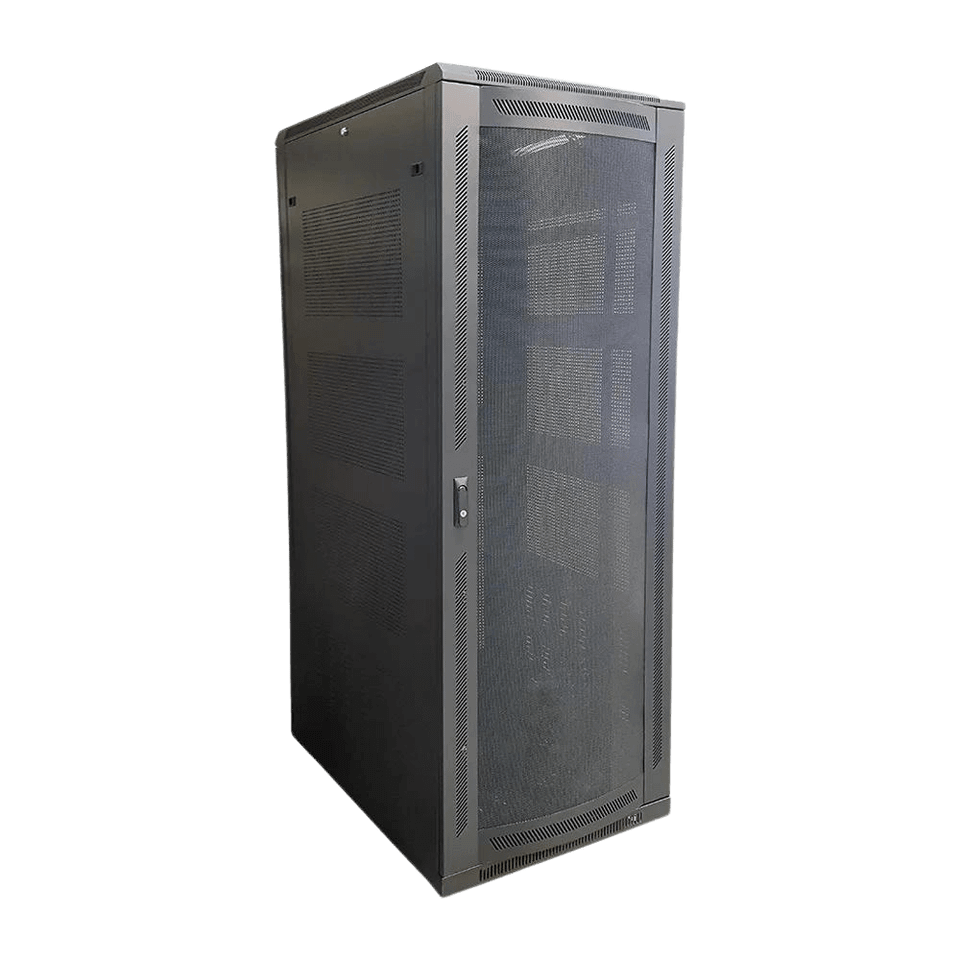 FE7419-42-02K - 740 Series, 42U, Floor Enclosure,  W/ Mesh Door – 27″W X 42″D