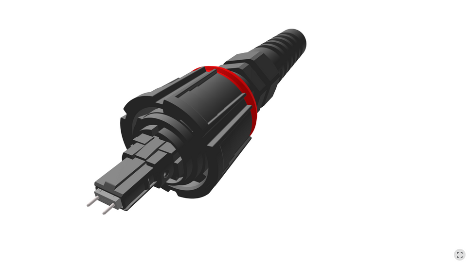 Senko - IP-16 MPO Connector - Ruggedized, Male, 4.5 - 4.9mm, 5.3 - 5.7mm, 5.8 - 6.2mm, 6.8 - 7.2mm