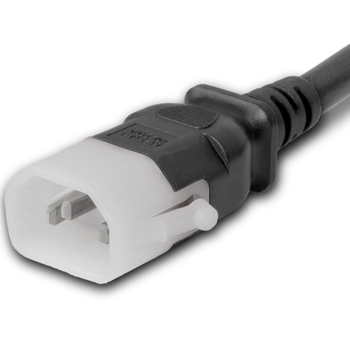 14K15-H-024 - IEC 60320 C14 Locking (P-Lock), Plug (Male), Black