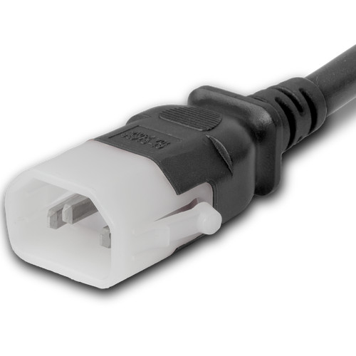 14K15-H-xxx - Black P-Lock C14 to C15 secure locking power cord rated for 15A and 250V. Features 14 AWG conductors and a durable SJT jacket for reliable power connections. (Plug Male)