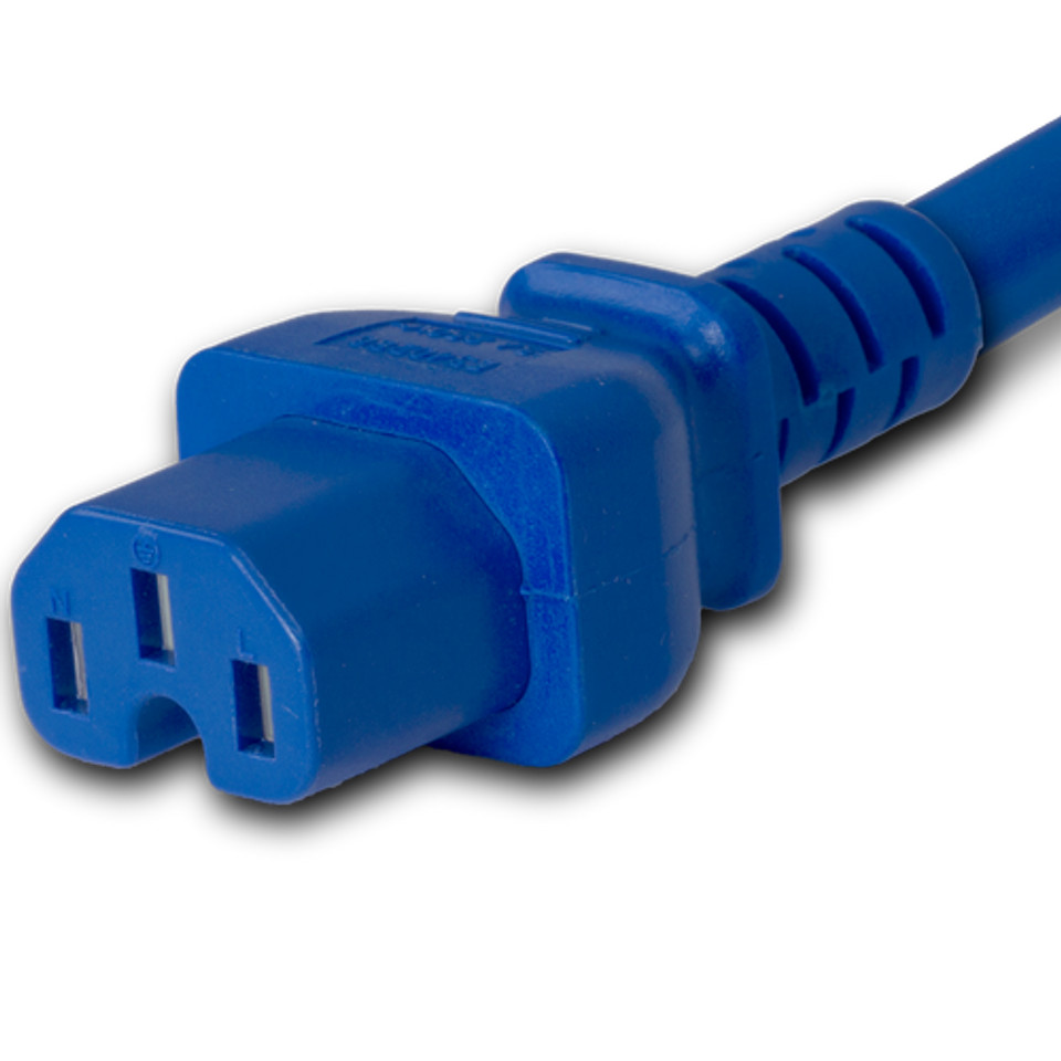 IEC 60320 C15, Connector (Female), Blue