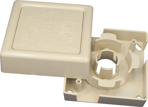 10-9433 - 3" Slack Storage Box W/ Knockouts - Ivory
