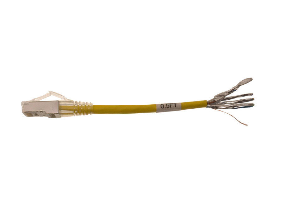 Cat6A Slim Jacket (STP) Ethernet Cable - White | Cables Plus USA