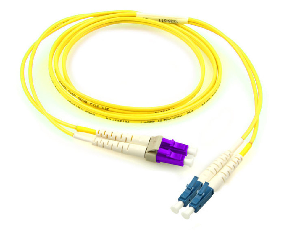 Purple Keyed LC - Standard LC, 9/125 Singlemode OS2, Riser Rated