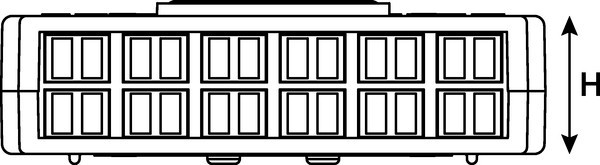 RapidNet Cassette, 24 fiber, drawing