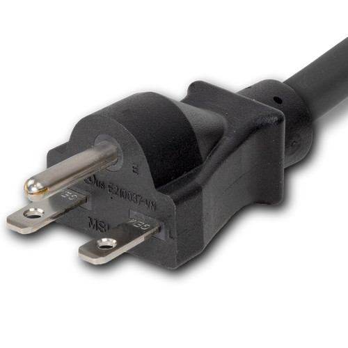 61513-H-012 - Power Cord, NEMA, 6-15P, C13, 14/3, 15 Amp, 250V, SJT Jacket, Black, cord end