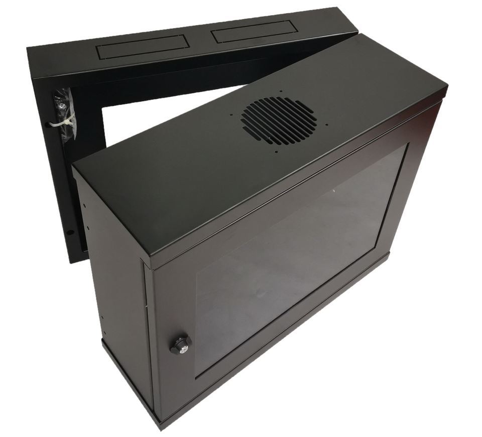 12U Swing-Out Wall-Mount Cabinet, 19 Inch, Top View