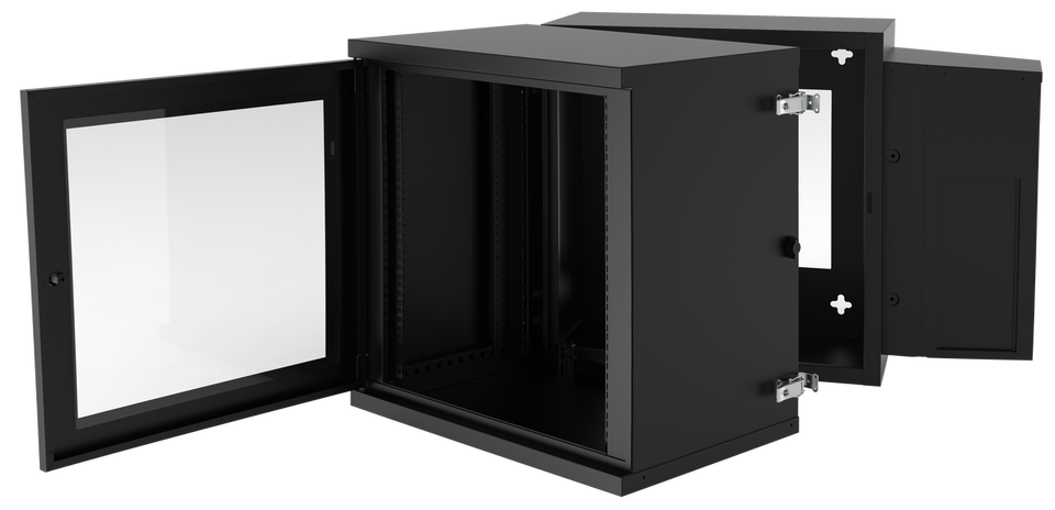 12U Swing-Out Wall-Mount Cabinet, 19 Inch, Rear view