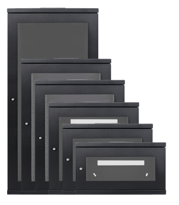 6U Swing-Out Wall-Mount Cabinet, 19 Inch, Shelves