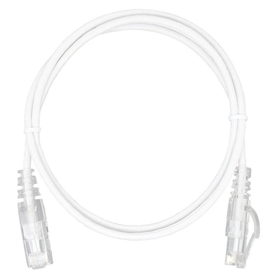 Cat6, 28AWG, Finger Boot, "Slim Jacket", White Jacket