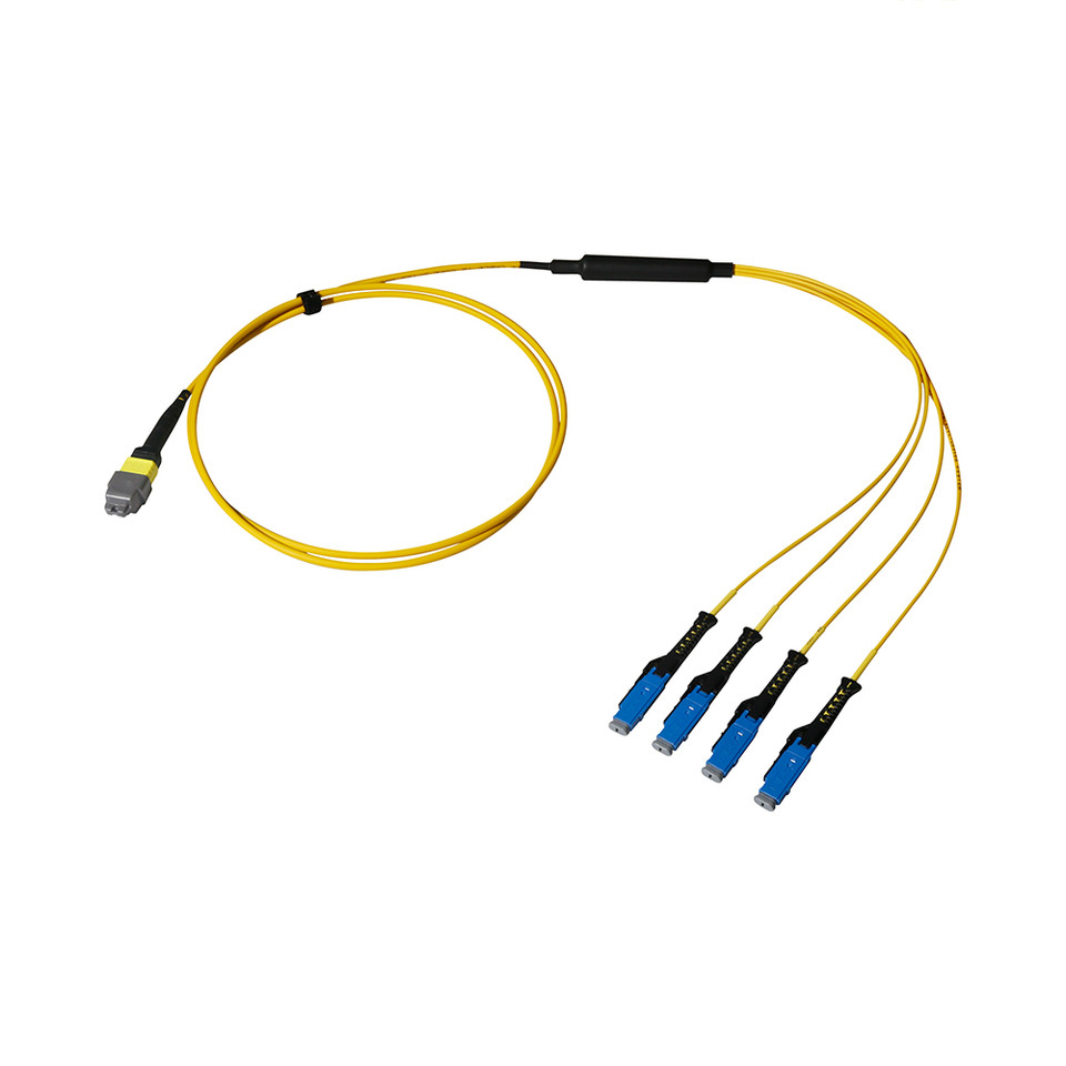 Breakout Cable, MTP® Elite/APC to MDC Uni-Boot, OS2 Singlemode 9/125 Micron, 8 Fiber