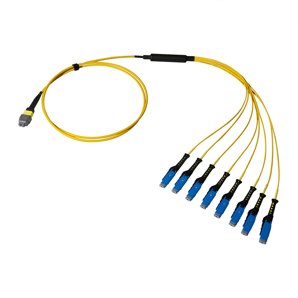 Breakout Cable, MTP® Elite/APC to MDC Uni-Boot, OS2 Singlemode 9/125 Micron, 16 Fiber