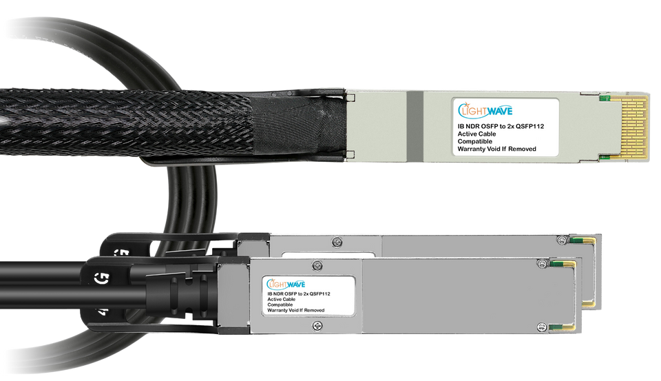 Mellanox Compatible 800GBASE, OSFP to 2X 400G QSFP112, Passive Breakout (DAC) Direct Attach Cables
