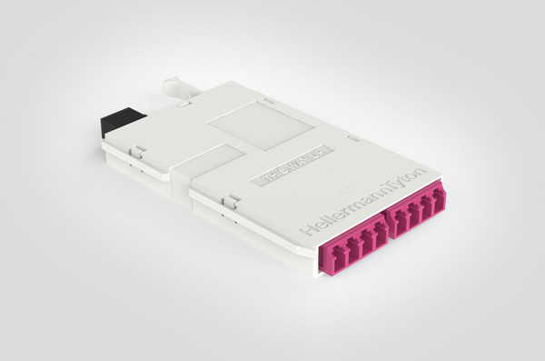 RapidNet Ultra Cassette, 8 Fiber, OS2, LC Front with 1 Rear MTP Connector