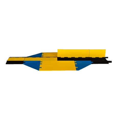 5-Channel Yellow Jacket® AMS® Modular Accessibility Safety Ramp System, ADA Cable Protector Kit for 1" Lines. (Kit 1 shown)