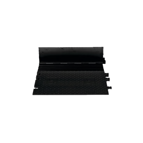 5-Channel Yellow Jacket® AMS® Modular Accessibility Ramp System, ADA Black Cable Protector for 1" Lines