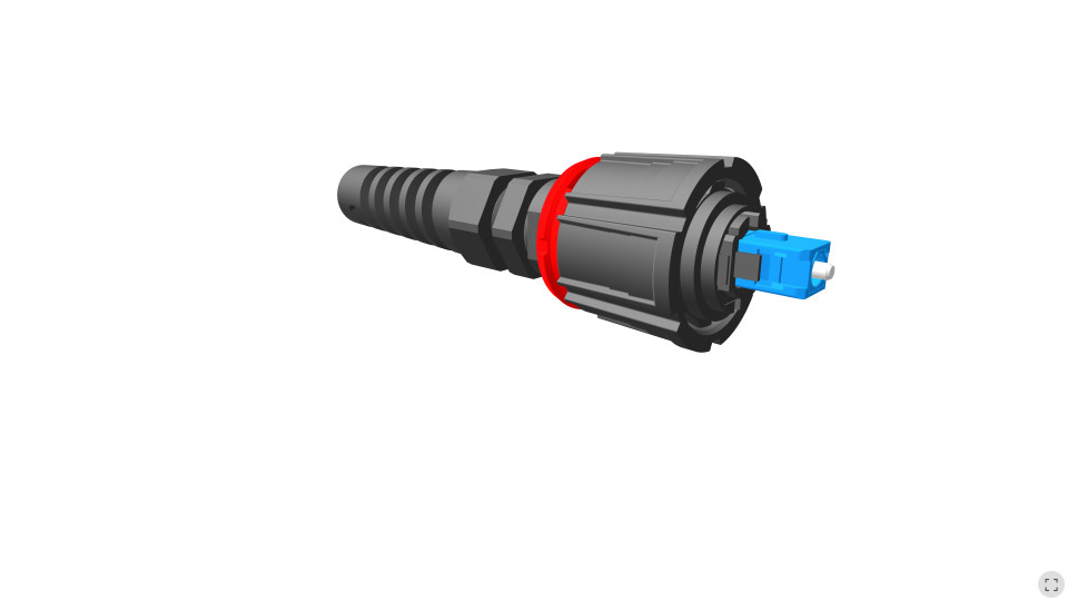 Senko - IP-16 SC Simplex Connector - Ruggedized, SM/UPC Blue, 4.5 - 4.9mm, 5.3 - 5.7mm, 5.8 - 6.2mm, 6.8 - 7.2mm