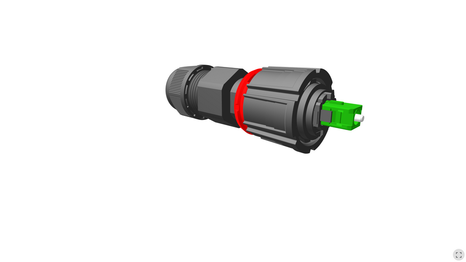 Senko - IP-16 SC Simplex Connector - Ruggedized, SM/APC Green, 7.5 - 11mm OD