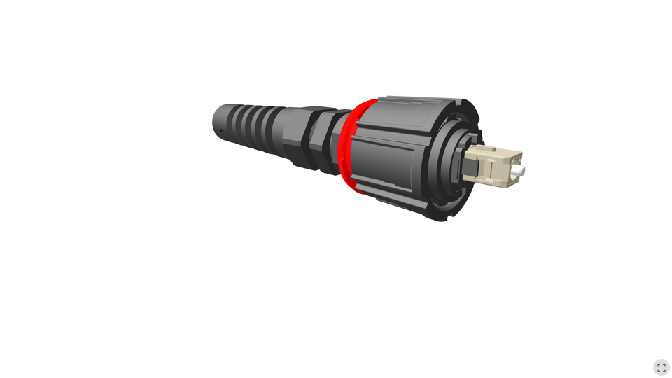 Senko - IP-16 SC Simplex Connector - Ruggedized, MM Beige, 4.5 - 4.9mm, 5.3 - 5.7mm, 5.8 - 6.2mm, 6.8 - 7.2mm