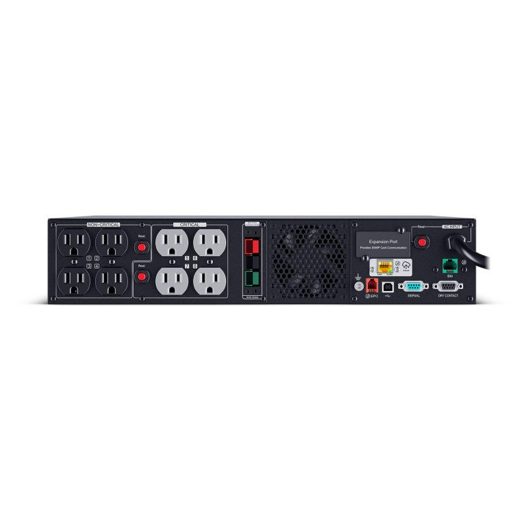 PR1500RTXL2UCTAA is a Smart App Sinewave rack/tower convertible UPS, back view