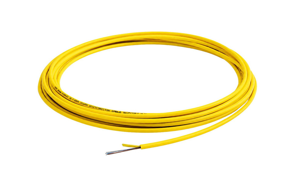 S09MD48CZNPY20-Y - 48 Fiber, SM, Indoor, Micro Distribution, Plenum, 6.6 OD - 2.0mm subs , Yellow Jacket (price per foot), coiled cable view