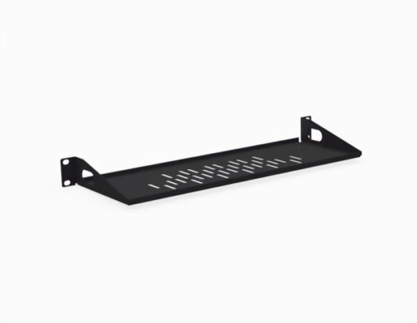 LDRS1U6V - 1U 6" Light Duty Vented Rack Shelf, front image