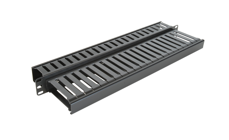 1RU Double Sided Horizontal Cable Manager - 7"D