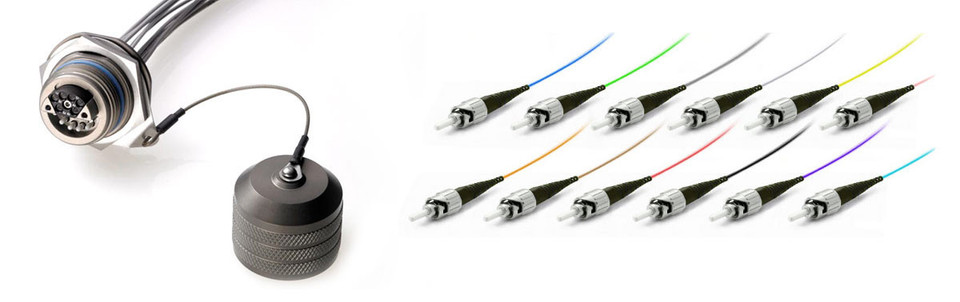 12 Channel Pierside Jamnut Recepticle to ST, 1.5 Meter, Multimode OM3