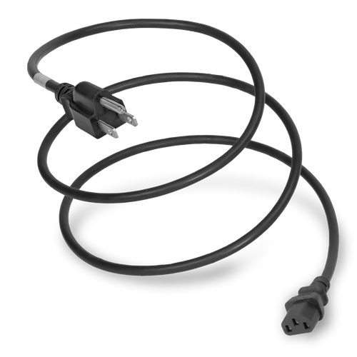 51513-F-012 - Power Cord, NEMA, 5-15P, C13, 18/3, 10Amp, 125V, SJT Jacket , Black Jacket (Coiled)