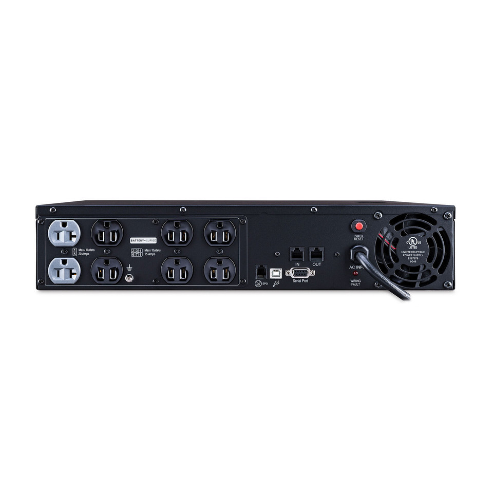 OR2200PFCRT2U - CyberPower OR2200PFCRT2U Rack Mount 2000VA UPS Pure SineWave 2U - back image