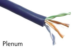 CAT5E Cable, Plenum Rated, 350MHz., 4 Pair/24 AWG, 1000'