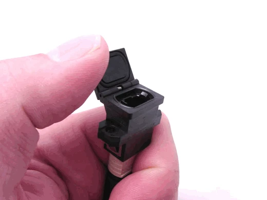 8835 - MTP/MPO Fiber Coupler, Standard Footprint, Shuttered, shutter view