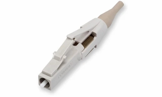 95-000-99 - Corning UniCam® Fiber Optic Connector, LC Male, 62.5/125 Multimode, OM1, Ceramic Ferrule, High-Performance, end view