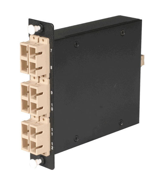 CAQM-VC8G0B - MTP/MPO Cassette, 6 Duplex SC to 1 Male MTP/MPO, 62.5/125 (12-Fiber)