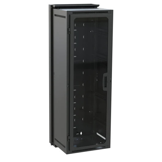 DWR-35-22PD - DWR Series Pivoting Wall Rack (w/Plexiglass Door) - 35RU and 22 Inch Deep - Image