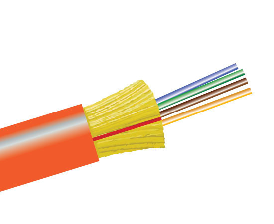 OCC, DX, Distribution Series, 4-Strand, 900um Tight Buffered, Indoor/Outdoor, Chemical Resistant OFNP Plenum Rated, OM1, 62.5/125, Multimode, Orange Jacket (Priced Per Foot)