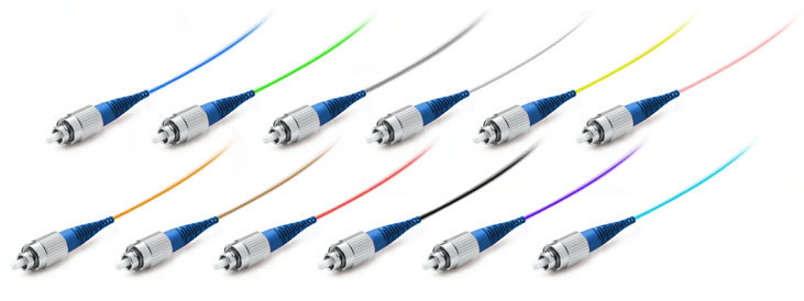 FPT-OS1-FC-12PACK - FC/PC Fiber Optic Pigtail, Singlemode OS1, Tight Buffer 900um, 12-Pack