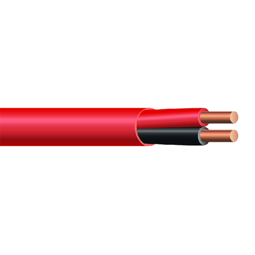 FPLP142URR - Fire Alarm Cable - 14/2 SOL FPLP Non-Shielded Plenum CL2P/CMP/FT6 Red 1000