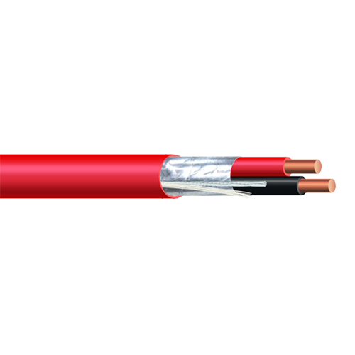 FPLP162SRR - Fire Alarm Cable - FPLP 16/2 Shielded CL2P/FPLP/CMP FT6 Red 1000 Wood Reel