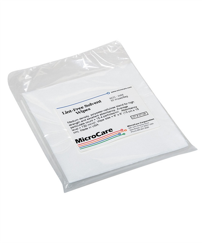 MCC-WF44 - MicroCare Fiber Optic CleanWipes (4 Inch x 4 Inch, 50 wipes per bag).