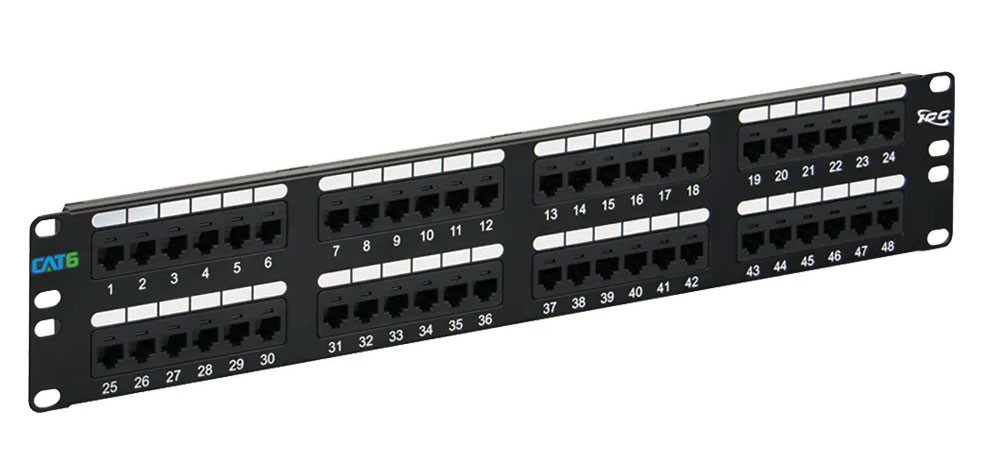 ICMPP04860 - ICC, Patch Panel, CAT 6, 48-Port, RJ45 to 4PR 110, 2 RMS
