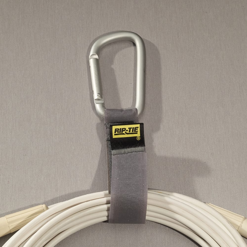 Rip-Tie 1 Inch Wide CableCarrier with Silver Carabiner
