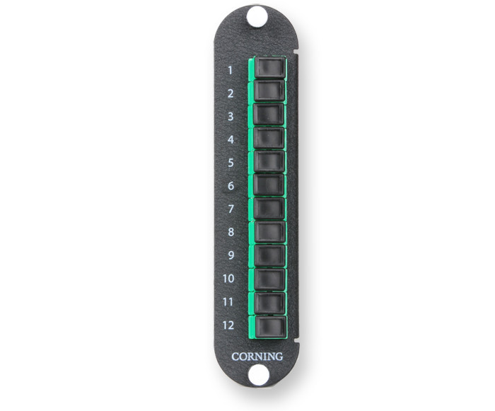 SC, 12-Fiber, Simplex, APC, Singlemode (OS2) front view
