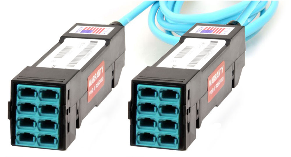 HD8² HDReadyLink®, Cassette to Cassette, 50/125 OM3, (8) Port MTP® 8F (Male) to (8) Port MTP® 8F (Male), 64 Strand, Rollover