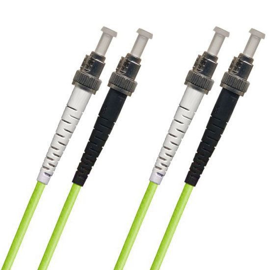 TAA Compliant Fiber Patch Cable, ST-ST Fiber Patch Cable, PC, Multimode 50/125 100 Gb OM5, Duplex