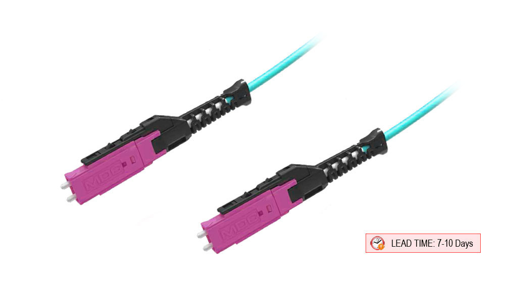 891111OM4DXXXMP1 - MDC-MDC US Conec Uni-boot Fiber Patch Cable, Multimode 50/125 10 Gig OM4, 1.6mm