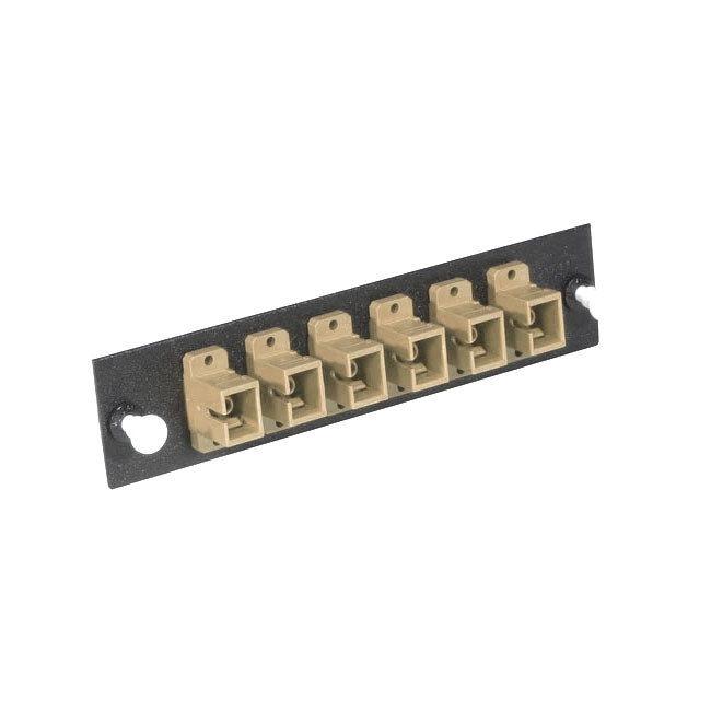 AP-VCC106 - LGX & CCH Compatible Fiber Optic Adapter Panel, 6-Fiber, SC Simplex, Zirconium Insert, Multimode OM1, OM2, Beige