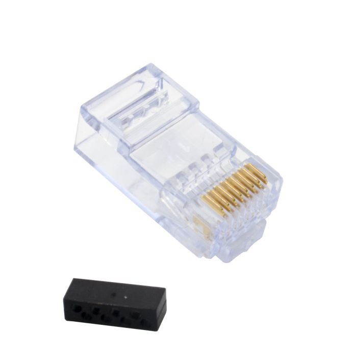 CAT6 Modular Plug, Solid/Stranded, 8P/8C, Loading Bar