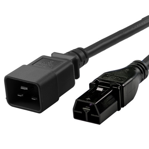 SAF-D-Grid Power Cable, C20, 12/3 SJT, 20A 250V, 2M Black