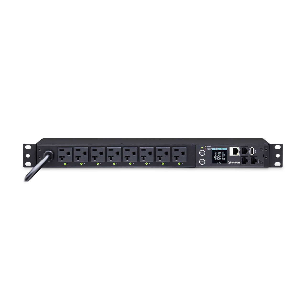 Switched PDU 20A 120V NEMA 5-20P input 8 NEMA 5-20R Outlets 1 RMS